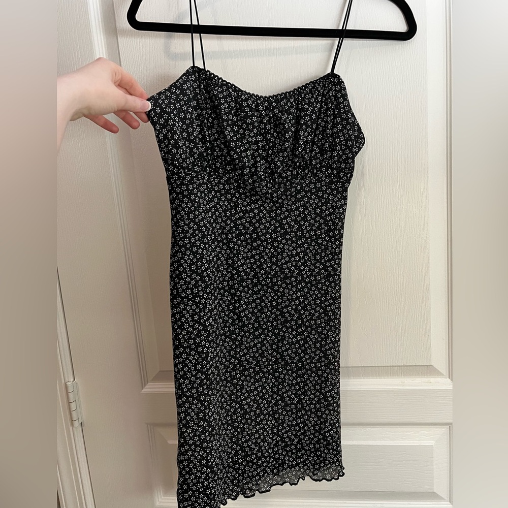 Forever 21 Flower Empire Waist BodyCon Dress Y2K